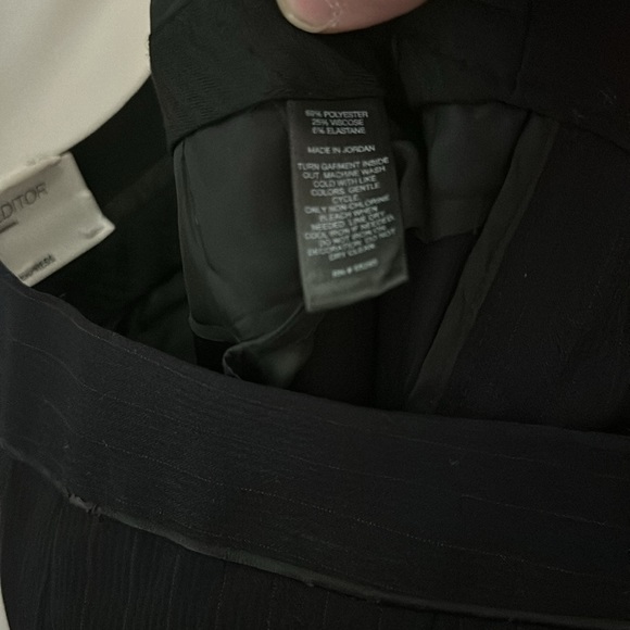 Express Women’s Editor Original Flare Pinstripe Pants New Navy Blue Size 6 - Picture 15 of 15